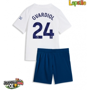 Manchester City Josko Gvardiol #24 Kolmaspaita Lapsille 2026-27 Lyhythihainen (+ shortsit)
